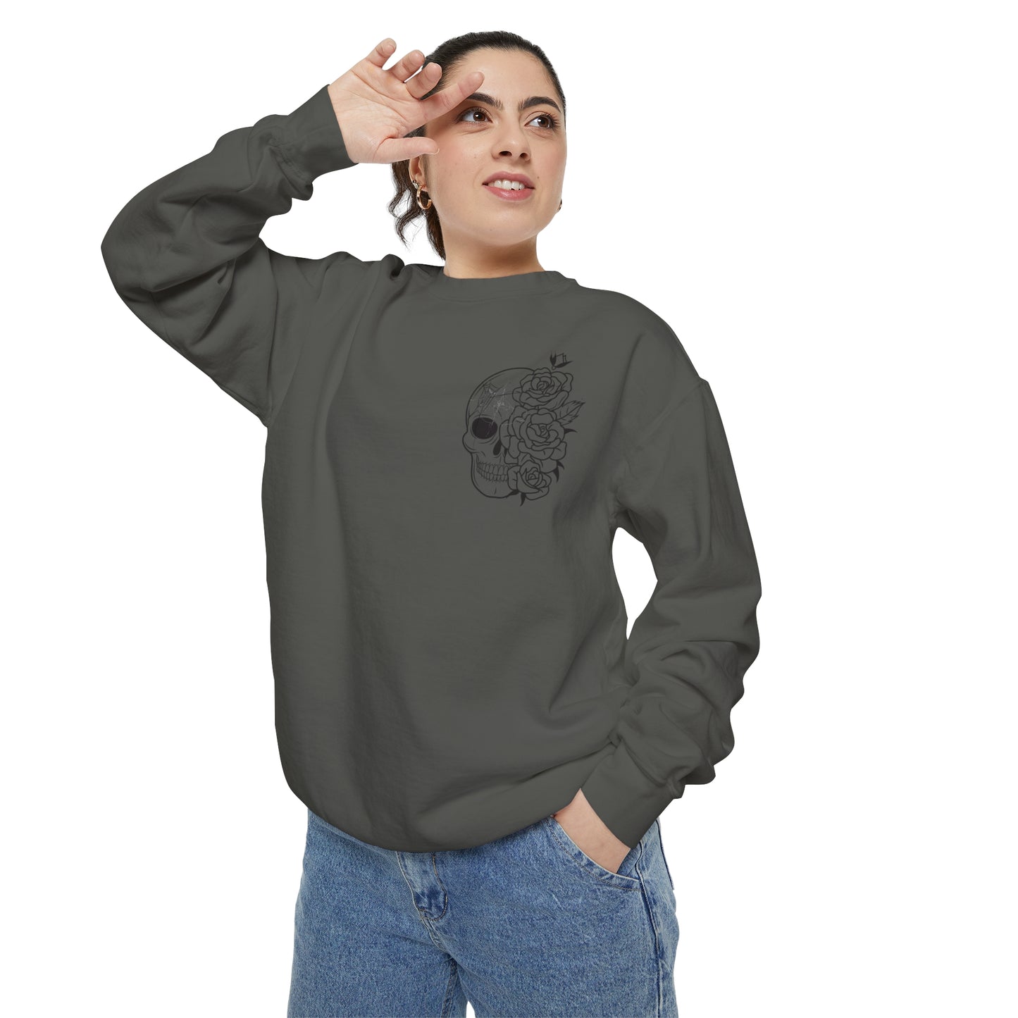 Skull Front, Vastly Overrated Back - Comfort Colors Pullover - Multi Color Options