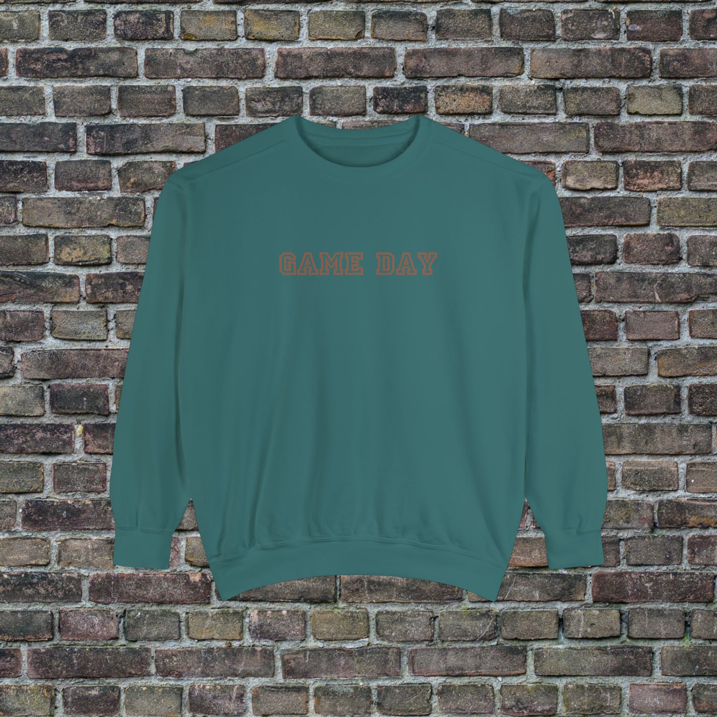 Game Day Comfort Colors Sweater - Brown Text
