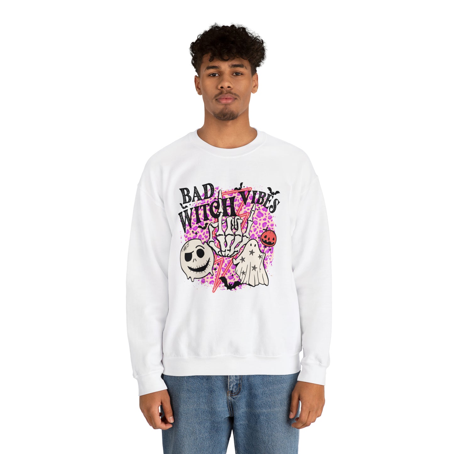 Bad Witch Vibes Front - Unisex Crewneck Sweatshirt