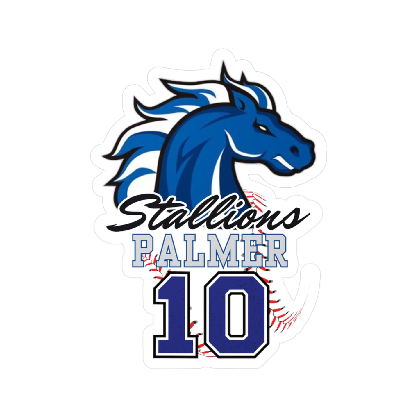 Stallions 10 Custom Vinyl Sticker