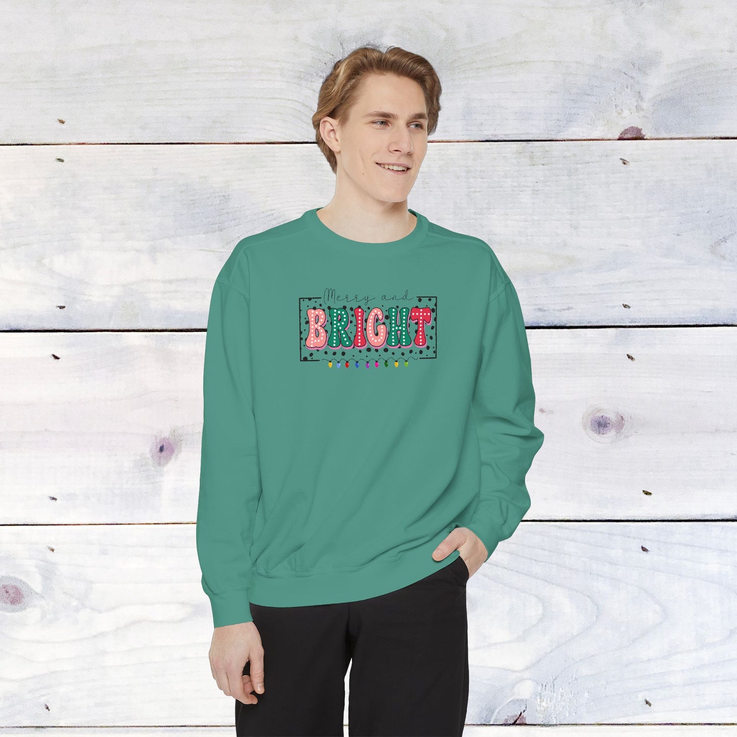 Merry & Bright Comfort Colors Sweater