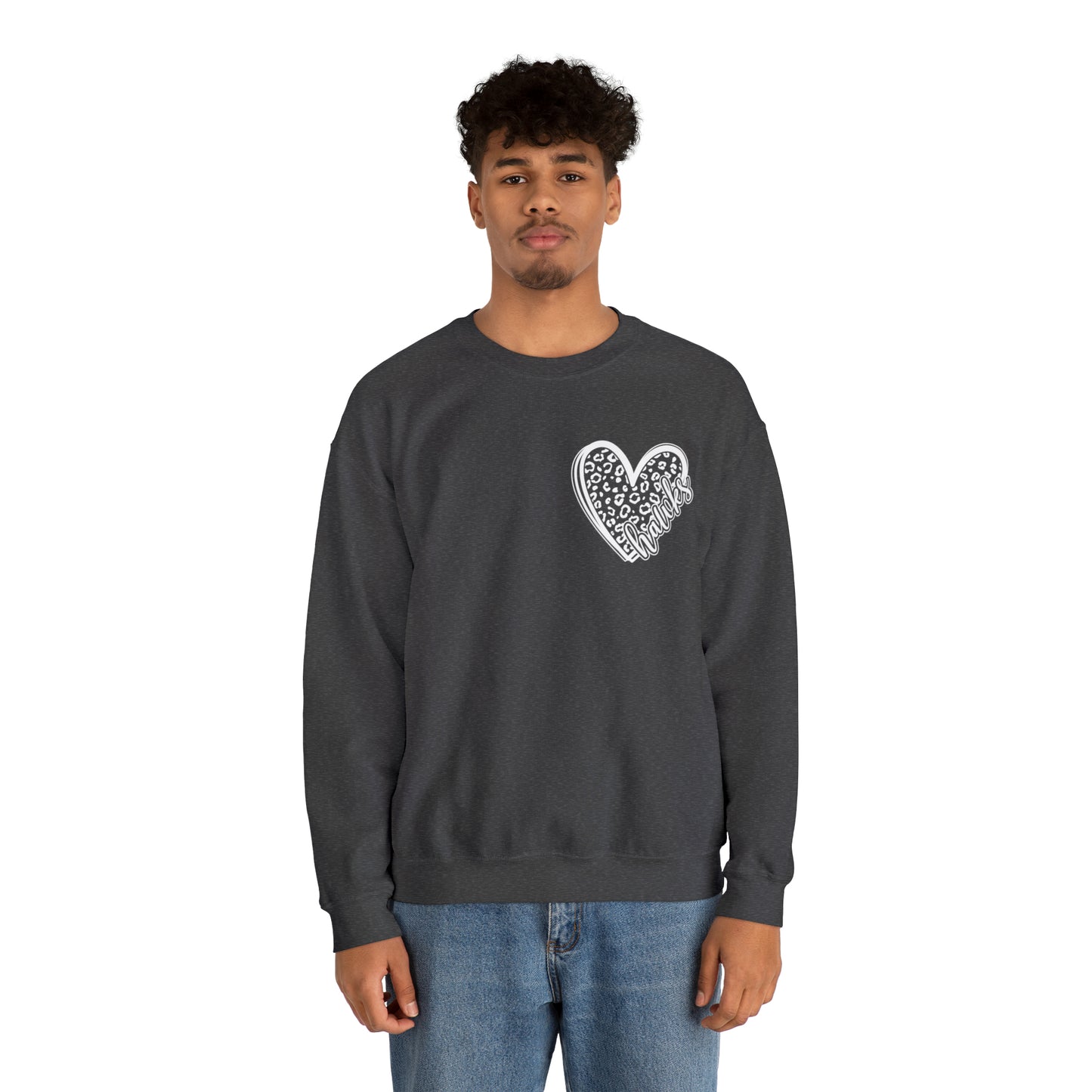 Hawks Cheetah Heart Sweater