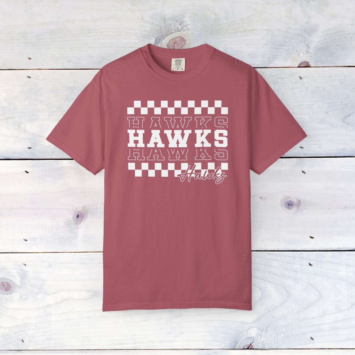 Hawks Check Comfort Colors Unisex Tee