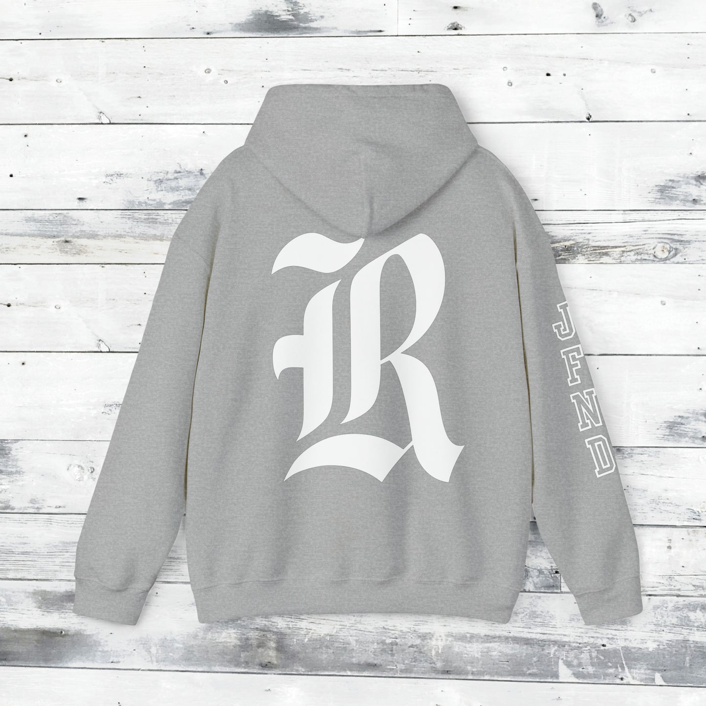 Jackets Stinger Hoodie Front - JFND Sleeve - Old School R back