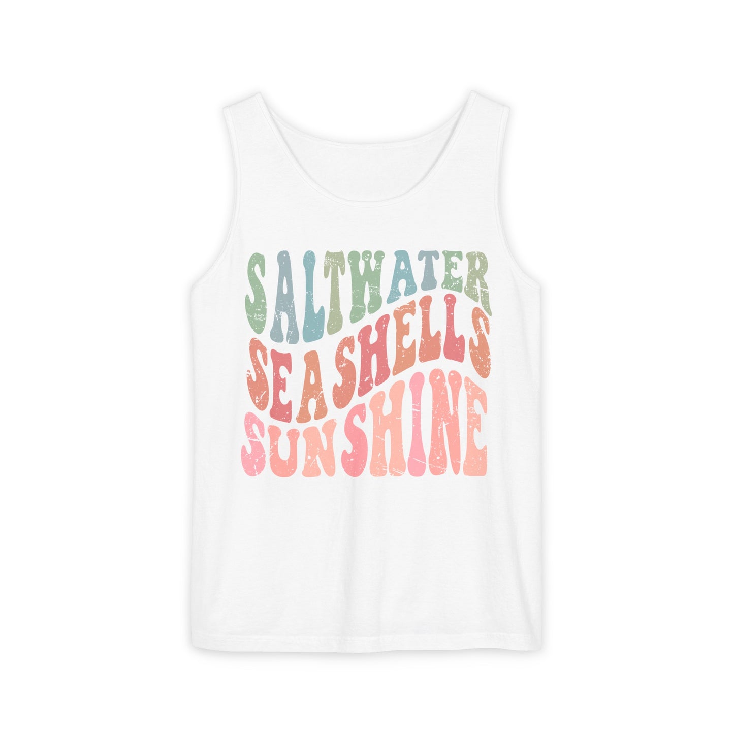 Saltwater, Seashells, Sunshine Tank - Comfort Colors