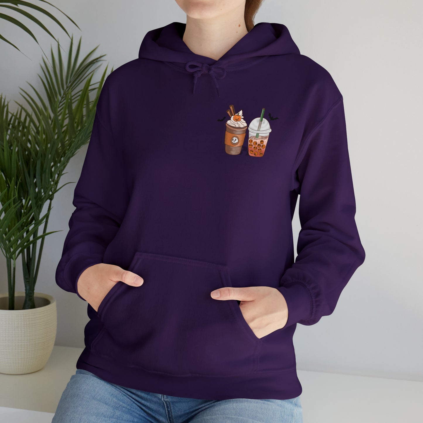 Halloween Coffee Hoodie - Hocus Pocus I need Coffee to Focus Back