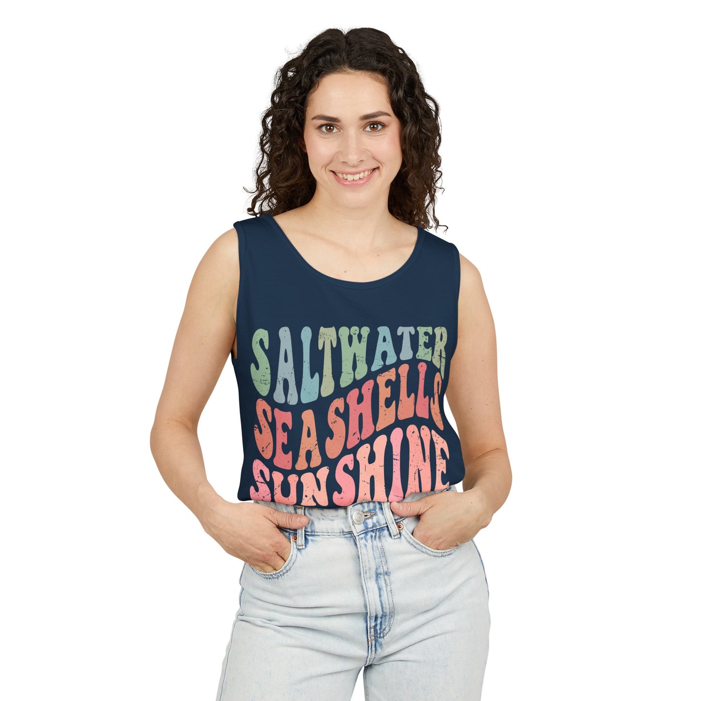 Saltwater, Seashells, Sunshine Tank - Comfort Colors