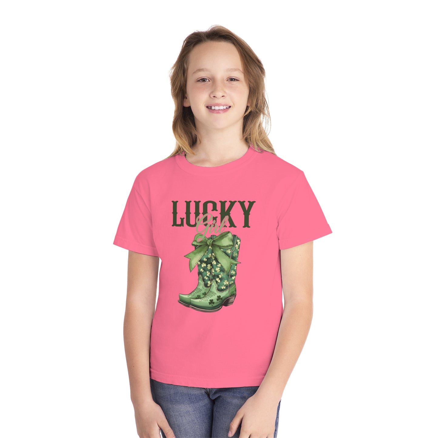 Lucky Girl Youth Comfort Colors Tee