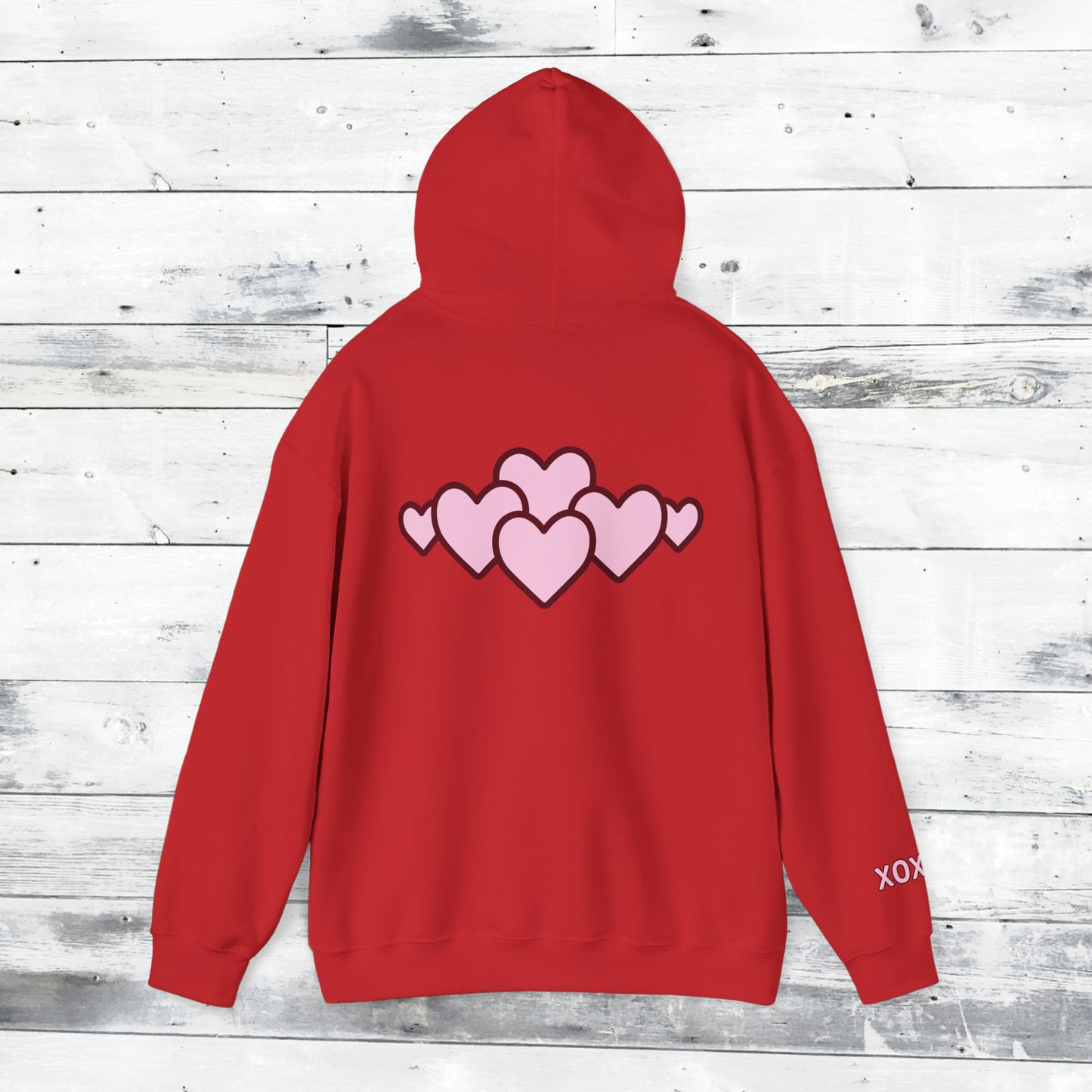 Valentines LOVE Hoodie - XOXO right cuff