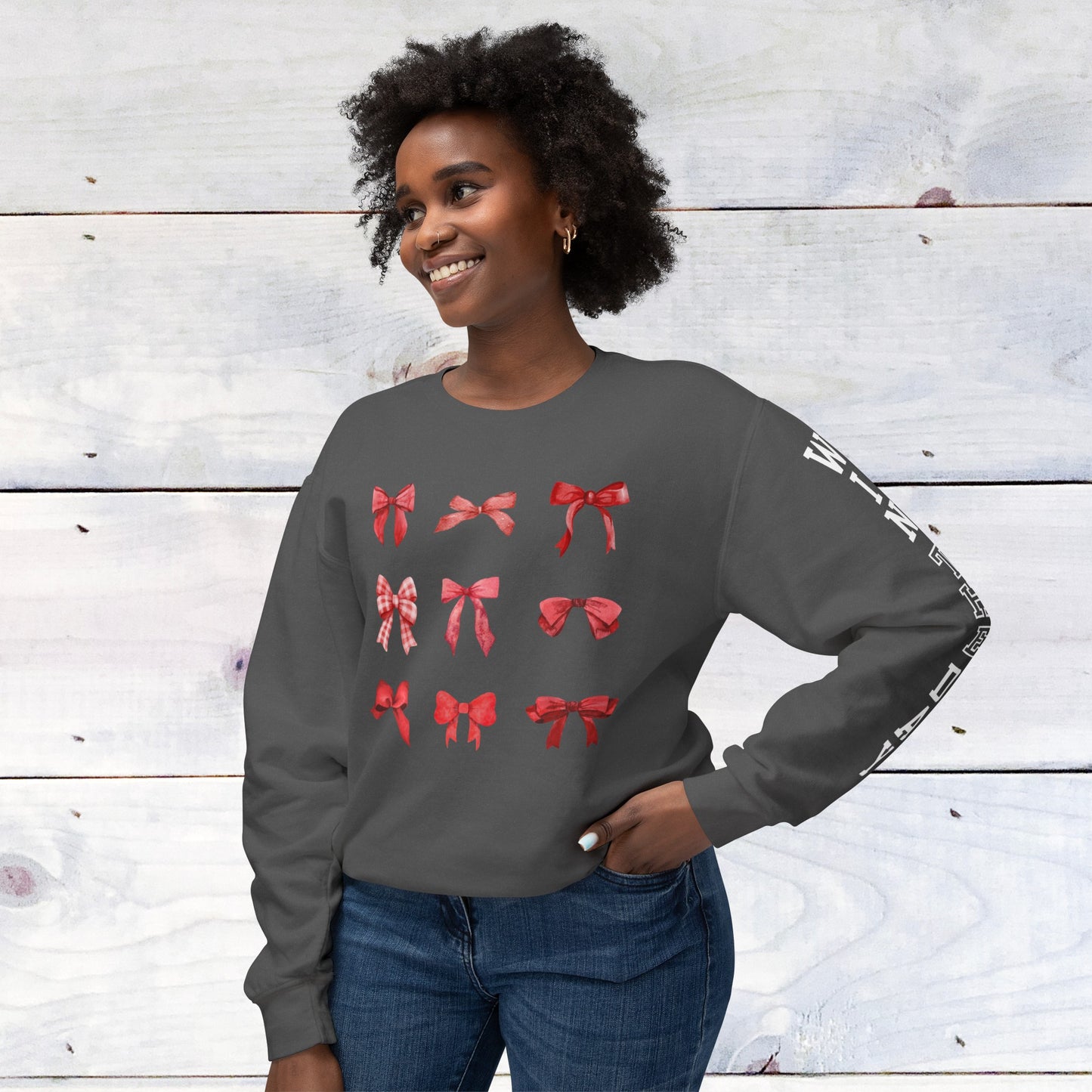 Heath Bow Sweater - Win the Day Sleeve - Comfort Colors