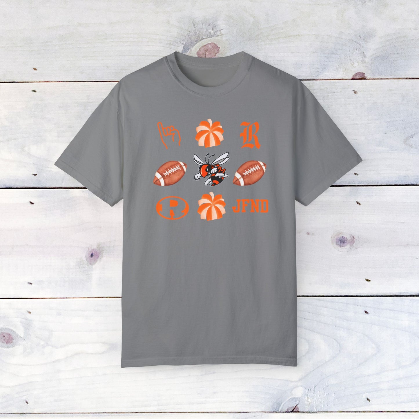 Rockwall Faves Pom & Footballs Grid Comfort Colors T