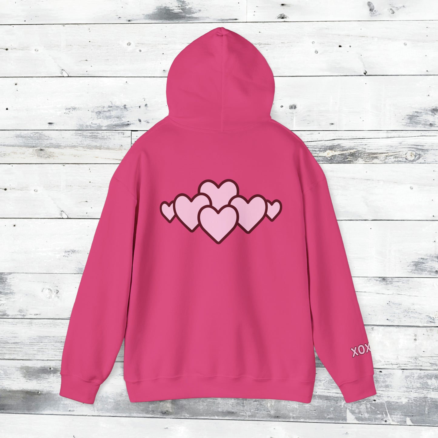 Valentines LOVE Hoodie - XOXO right cuff
