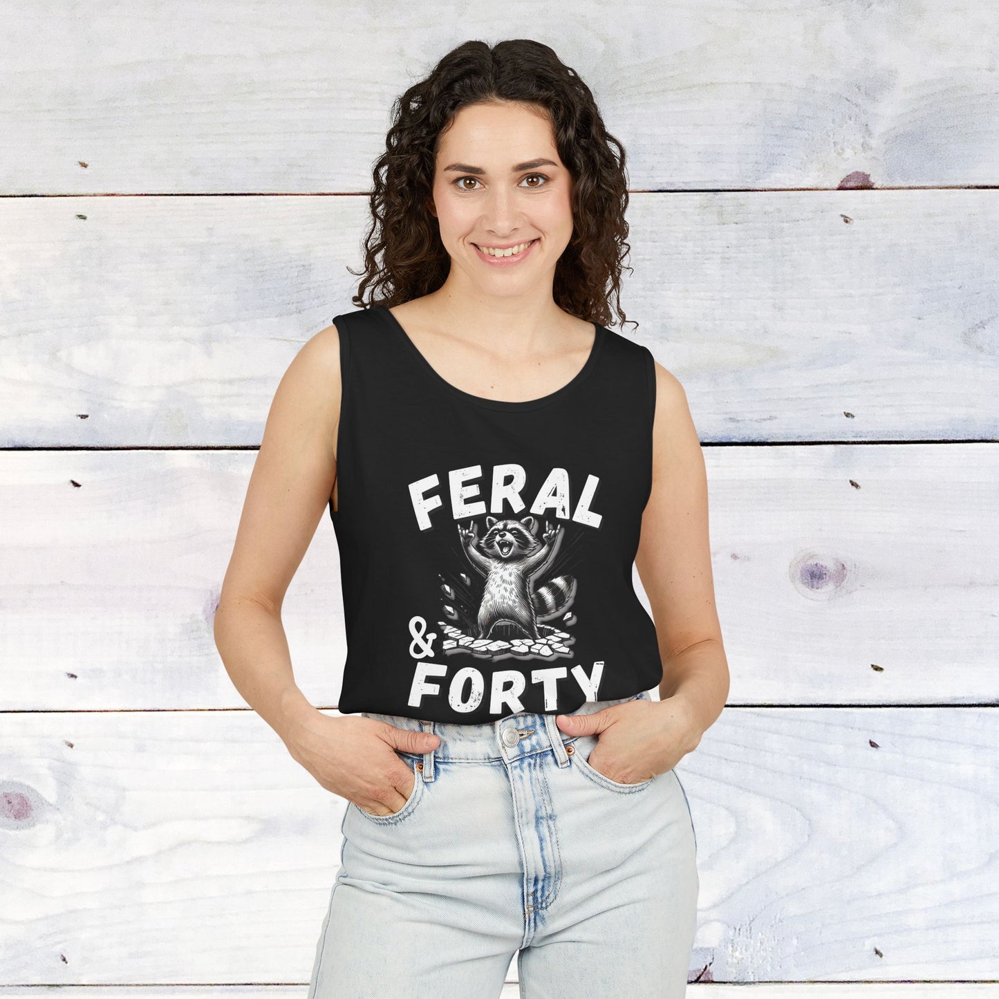 Feral & Forty Rockin' Comfort Colors Tank Top