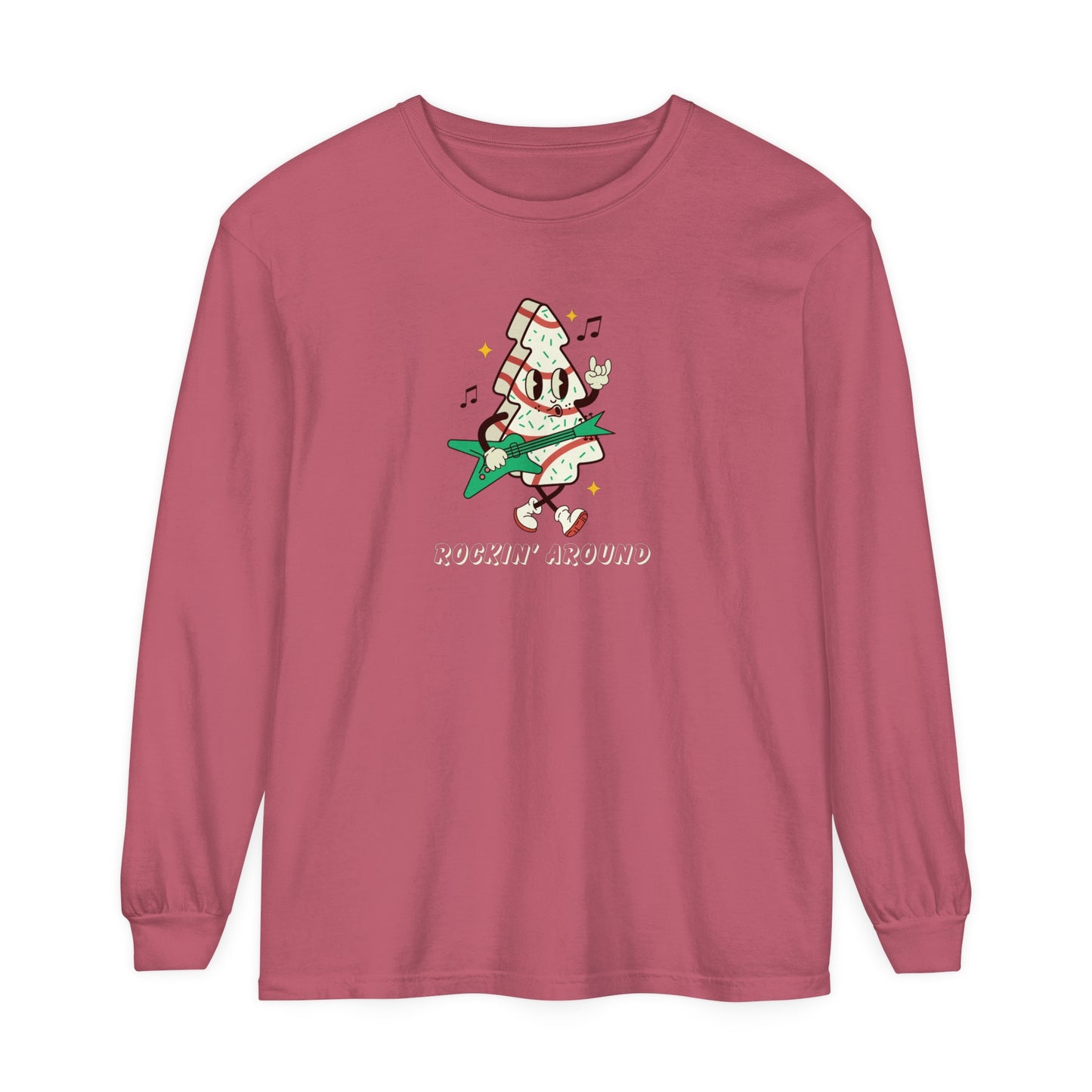 Rockin' Around the Christmas Tree Comfort Colors Long Sleeve T-Shirt