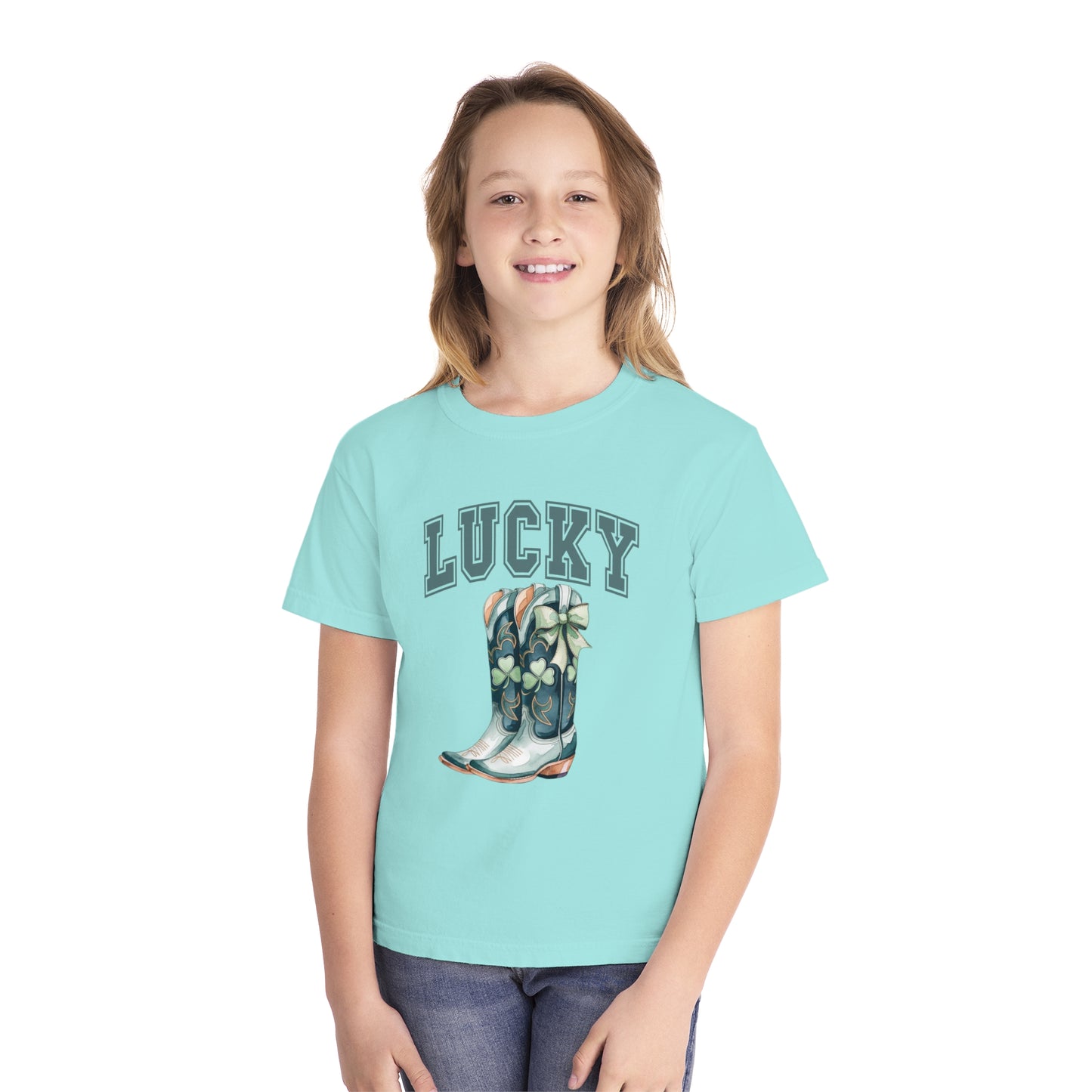 Lucky Girl Youth Comfort Colors Tee