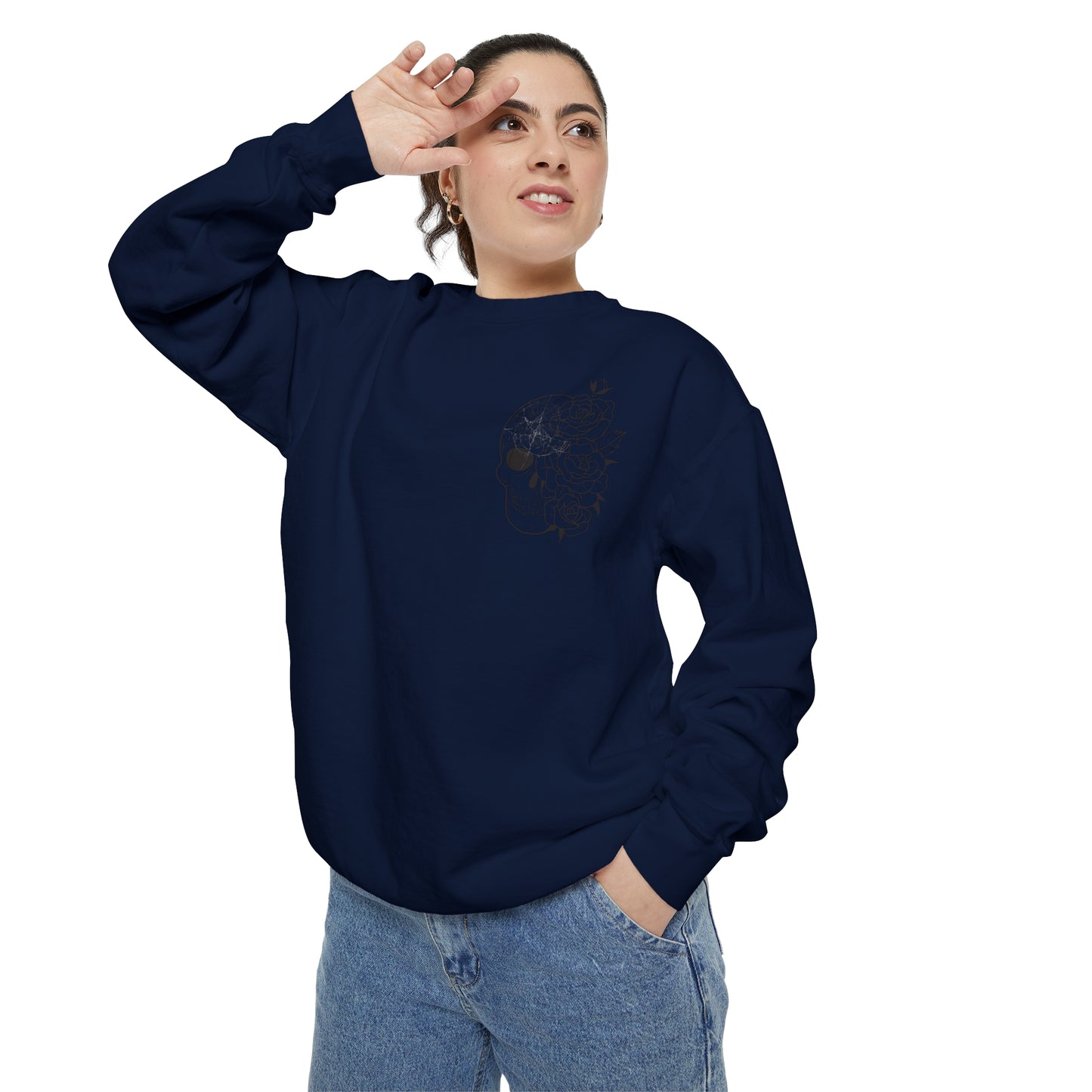 Skull Front, Vastly Overrated Back - Comfort Colors Pullover - Multi Color Options