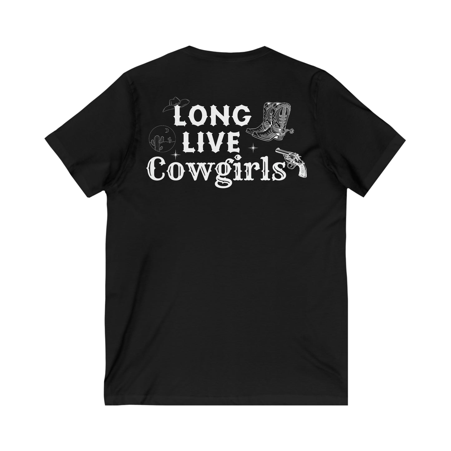 Wallen - Long Live Cowgirls V Neck Back T-Shirt
