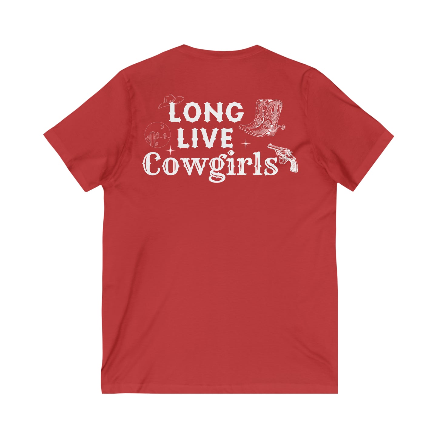 Wallen - Long Live Cowgirls V Neck Back T-Shirt