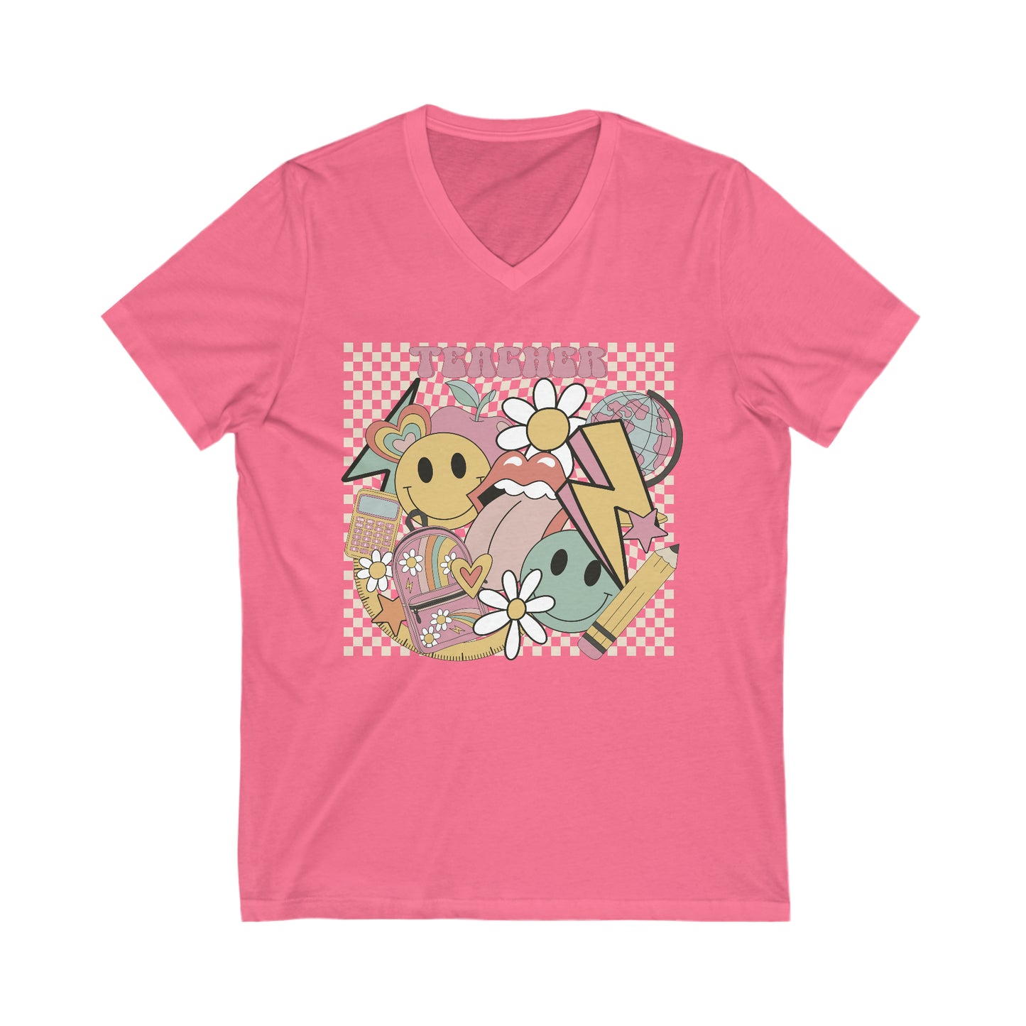 Teacher Fun Unisex V-Neck Tee