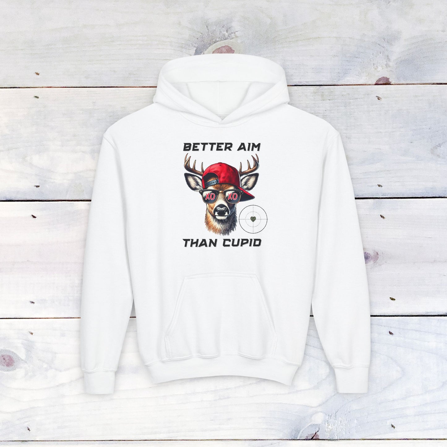Better Aim than Cupid Youth Sweatshirt - No Background