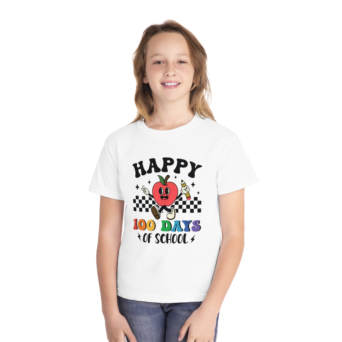 Youth Happy 100 Days Comfort Colors Tee