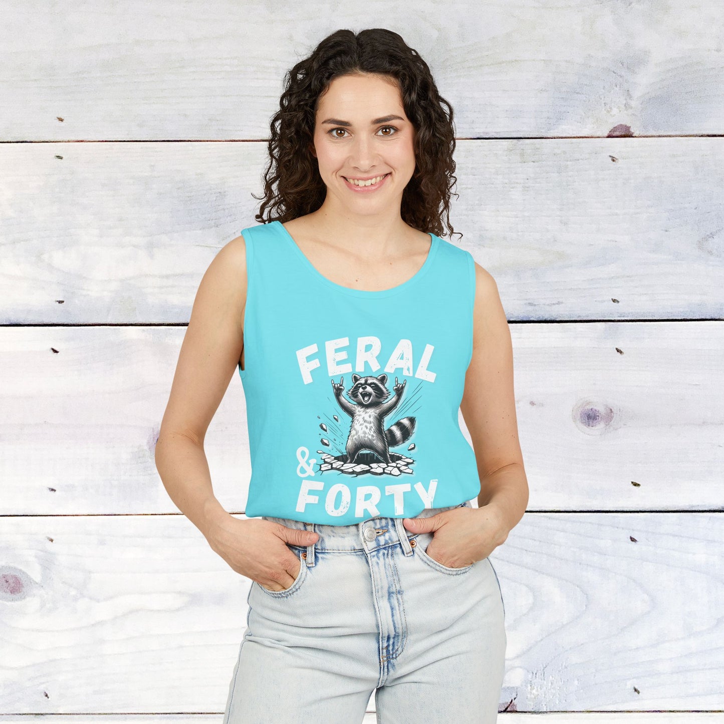 Feral & Forty Rockin' Comfort Colors Tank Top