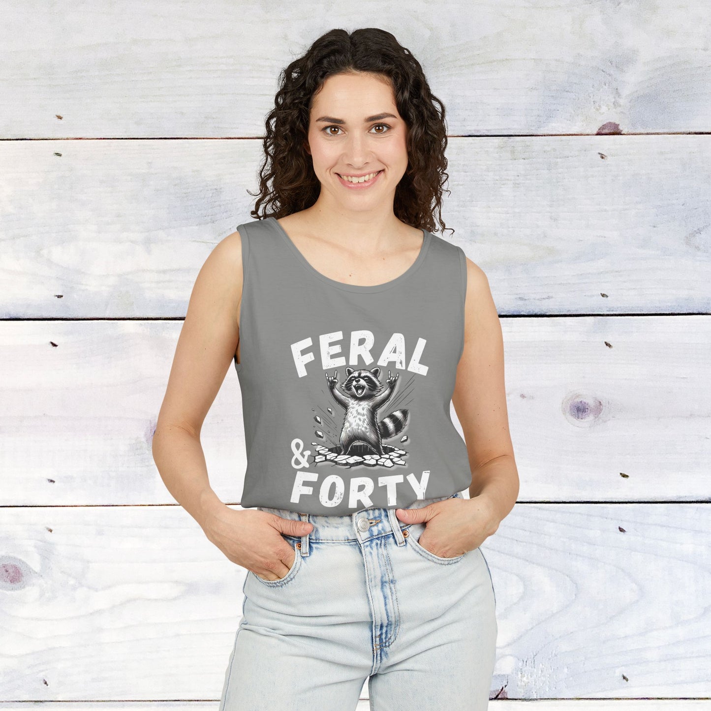 Feral & Forty Rockin' Comfort Colors Tank Top
