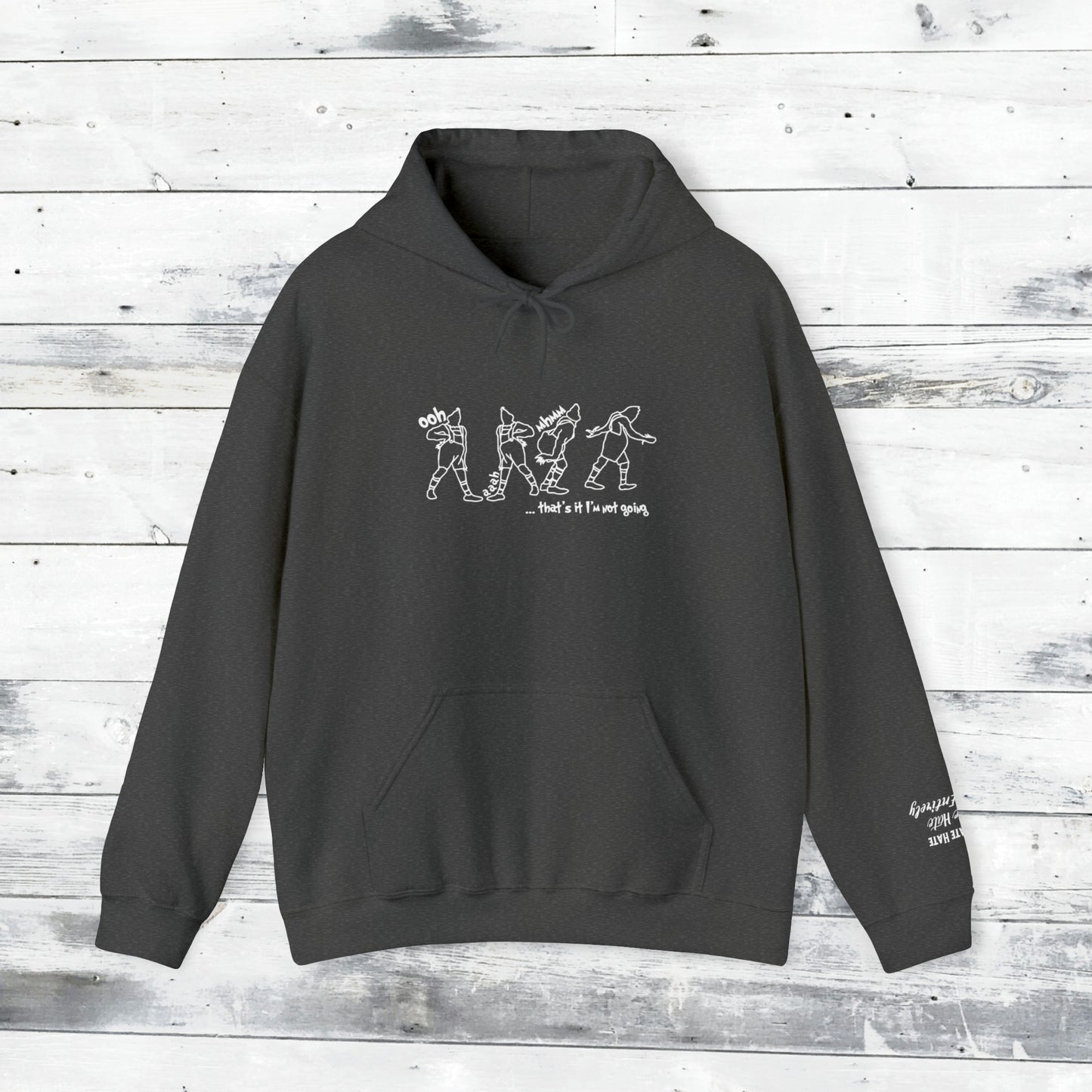 GRINCH HOODIE - LOATHE ENTIRELY QUOTE LEFT CUFF