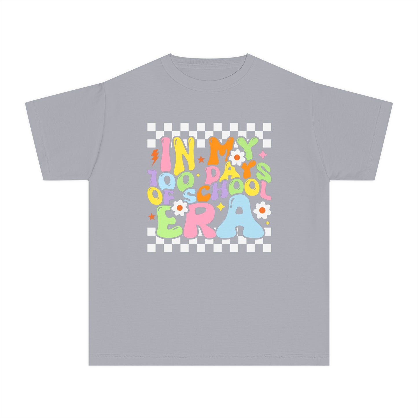 Youth Checkered 100 days Era Comfort Colors Tee