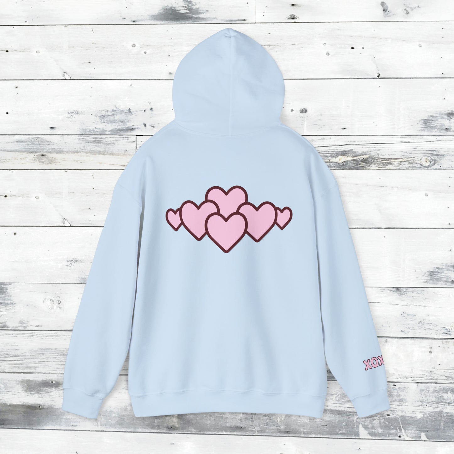 Valentines LOVE Hoodie - XOXO right cuff