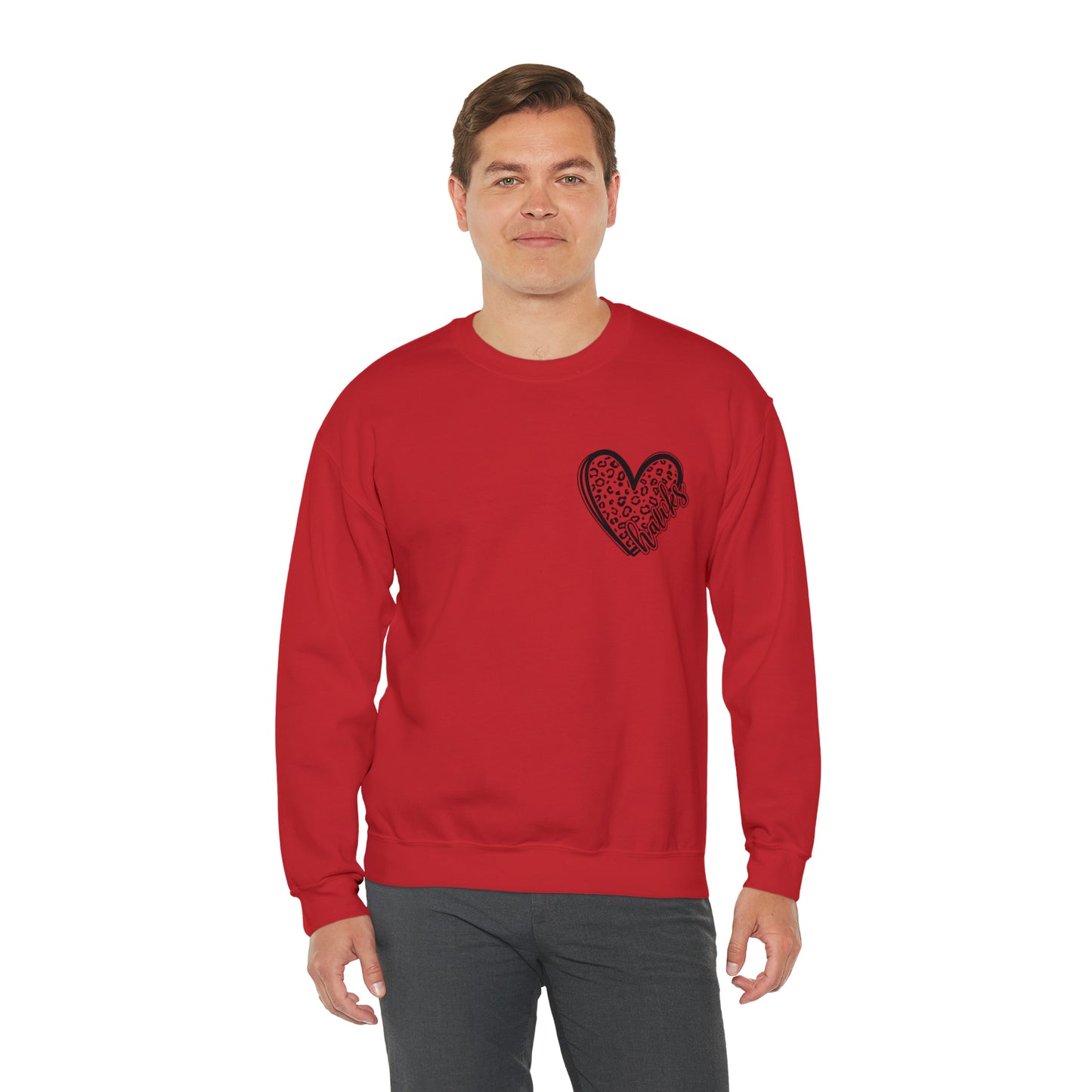 Hawks Heart Front, Glitz Cheer Mom back - Sweater
