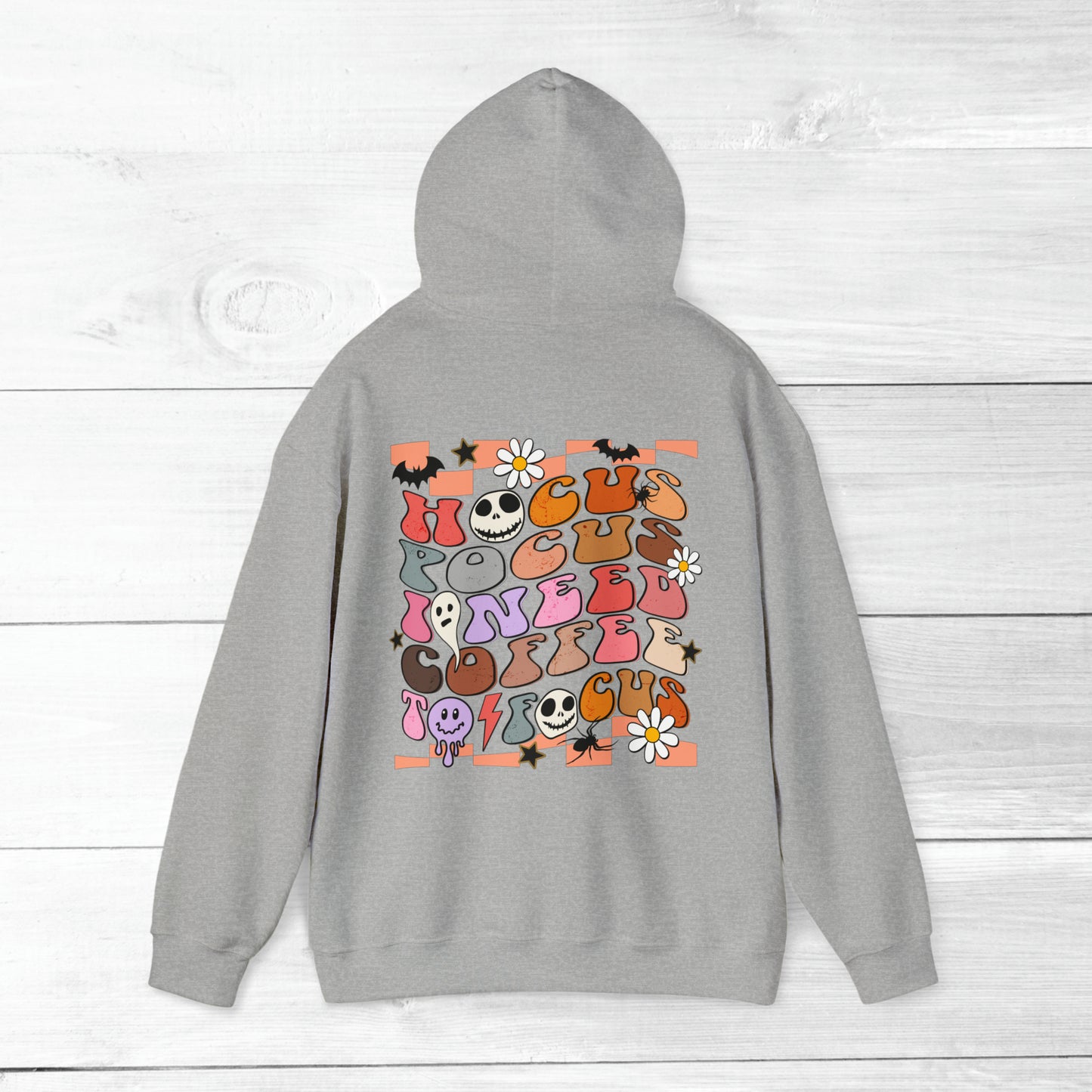 Halloween Coffee Hoodie - Hocus Pocus I need Coffee to Focus Back