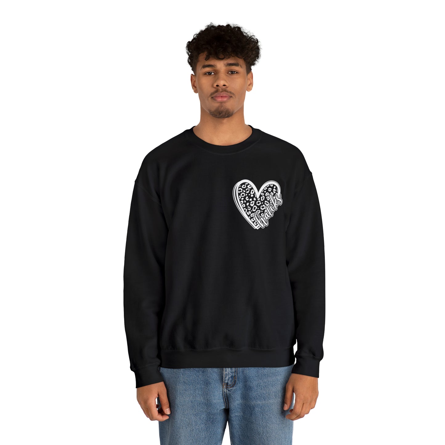 Hawks Cheetah Heart Sweater