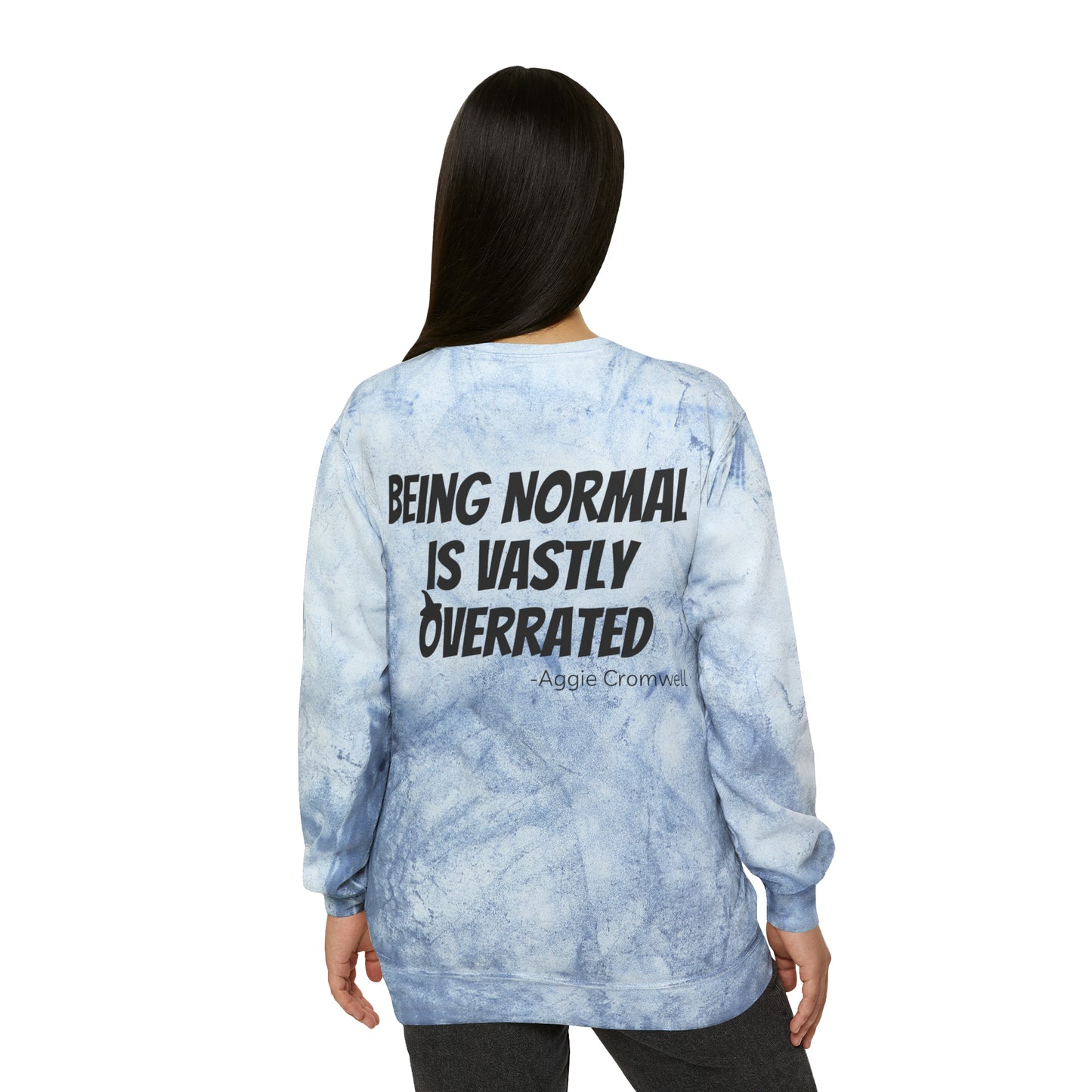 Skull Front, Vastly Overrated Back - Color Blast Comfort Colors Pullover - Multi Color Options