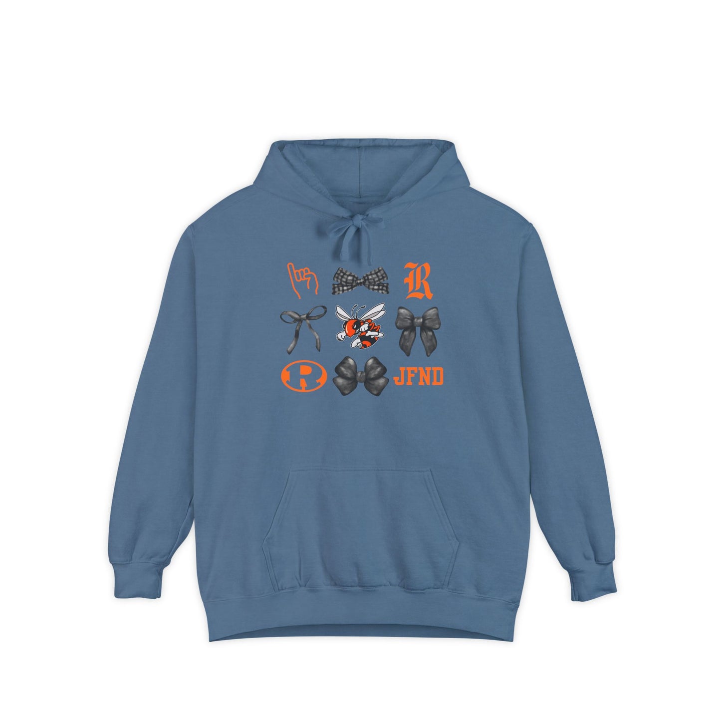 Jackets Faves & Bow Comfort Color Bow Hoodie