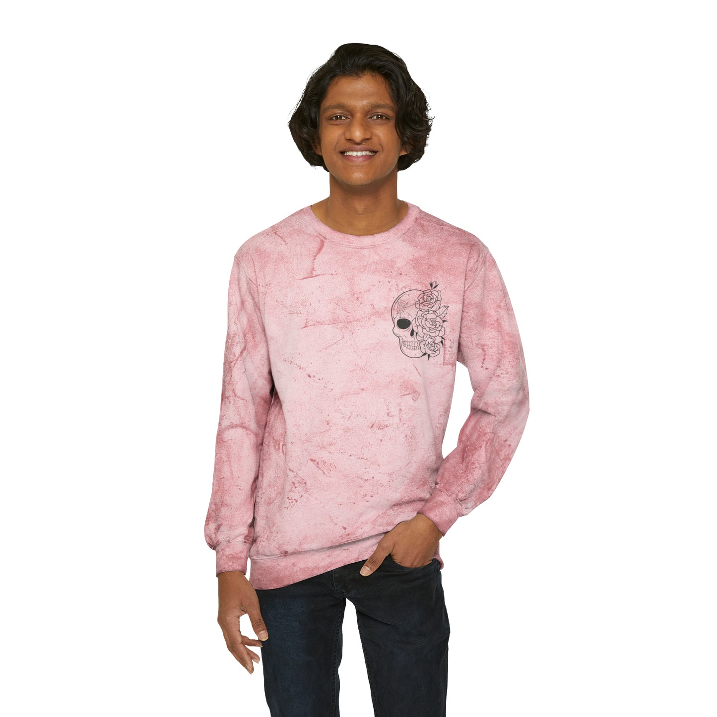 Skull Front, Vastly Overrated Back - Color Blast Comfort Colors Pullover - Multi Color Options