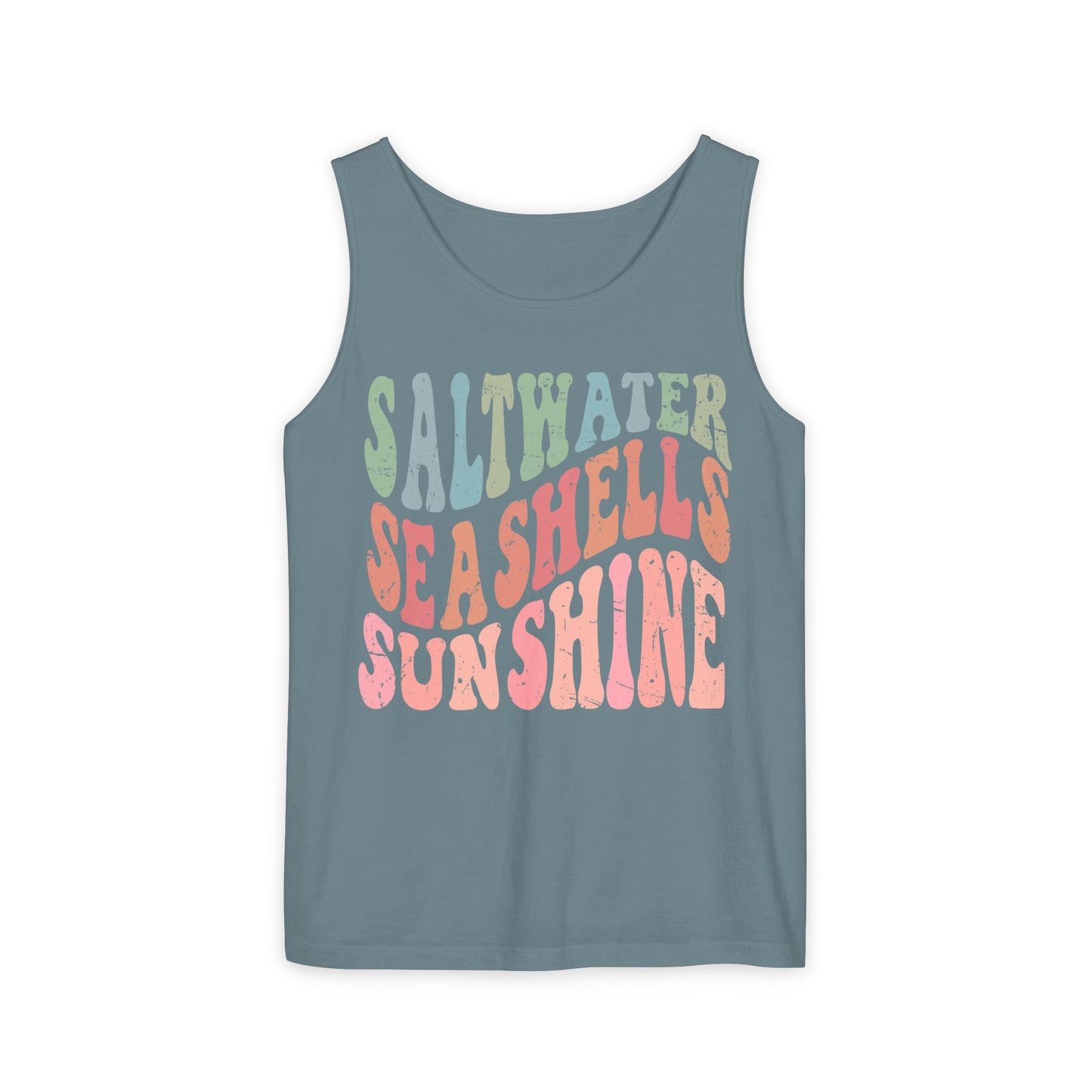 Saltwater, Seashells, Sunshine Tank - Comfort Colors