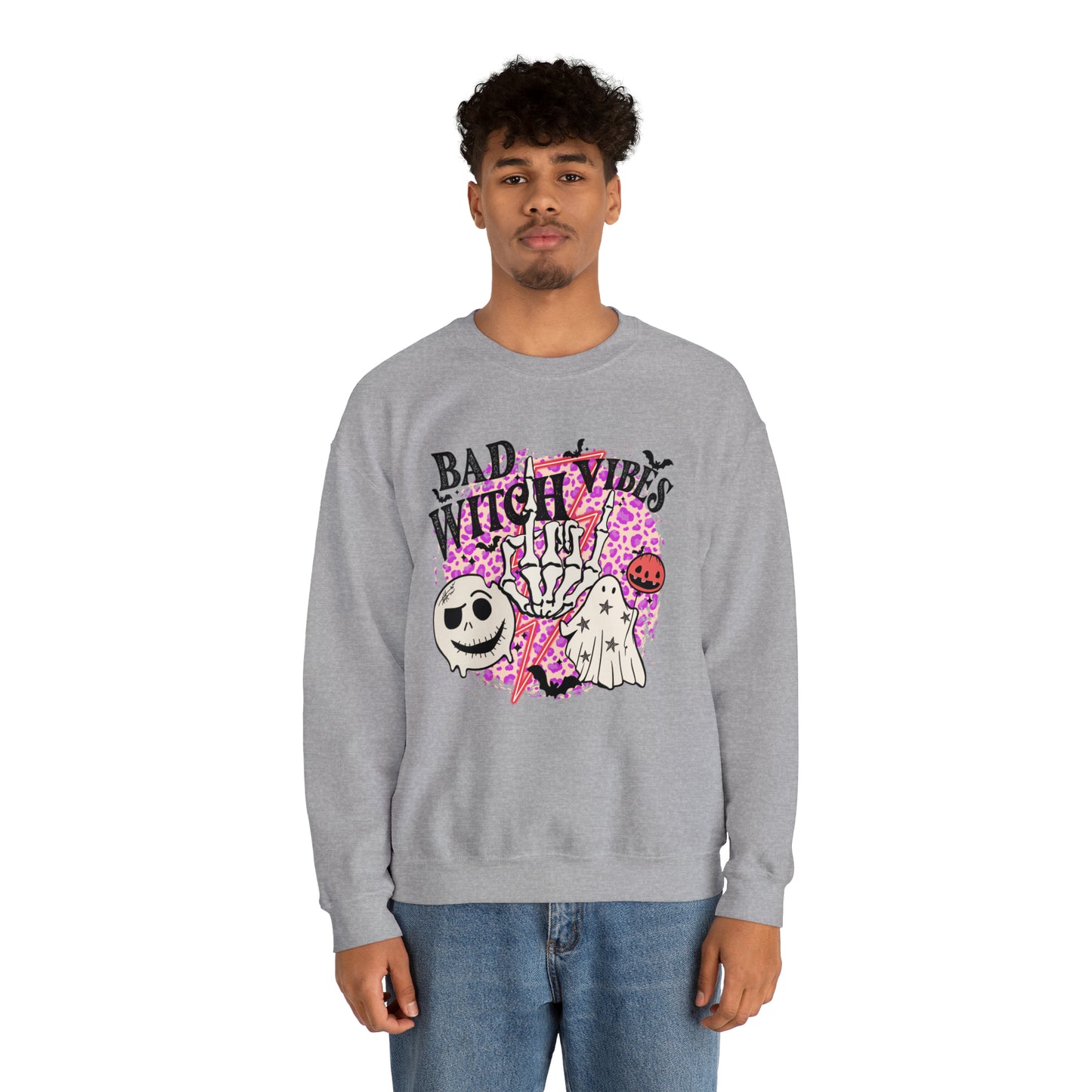 Bad Witch Vibes Front - Unisex Crewneck Sweatshirt