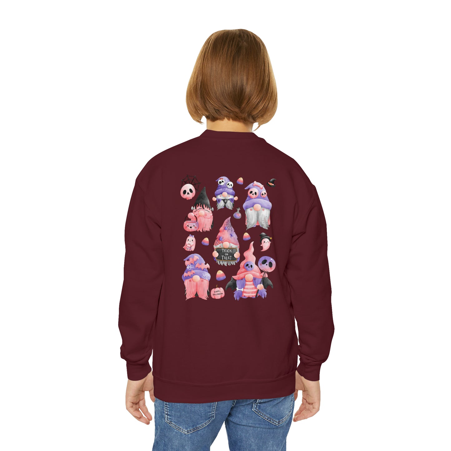 Girls Youth Halloween Gnome Sweater 2