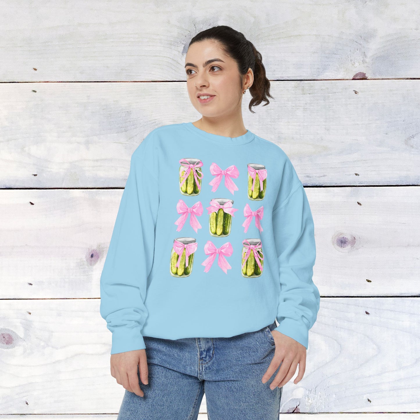 Pickles & Bows Adult Comfort Colors Sweatshirt