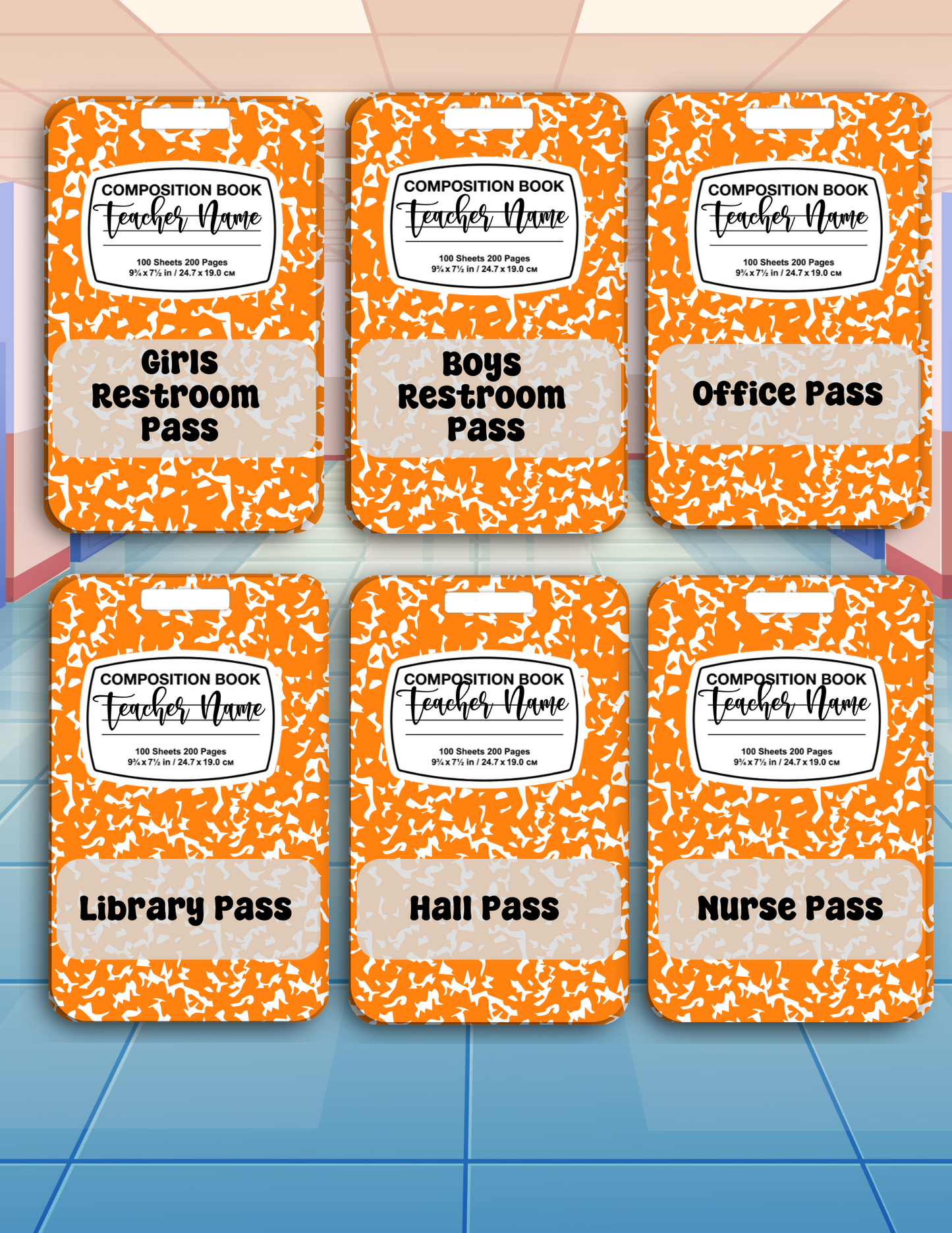 Teacher Hall Pass Set