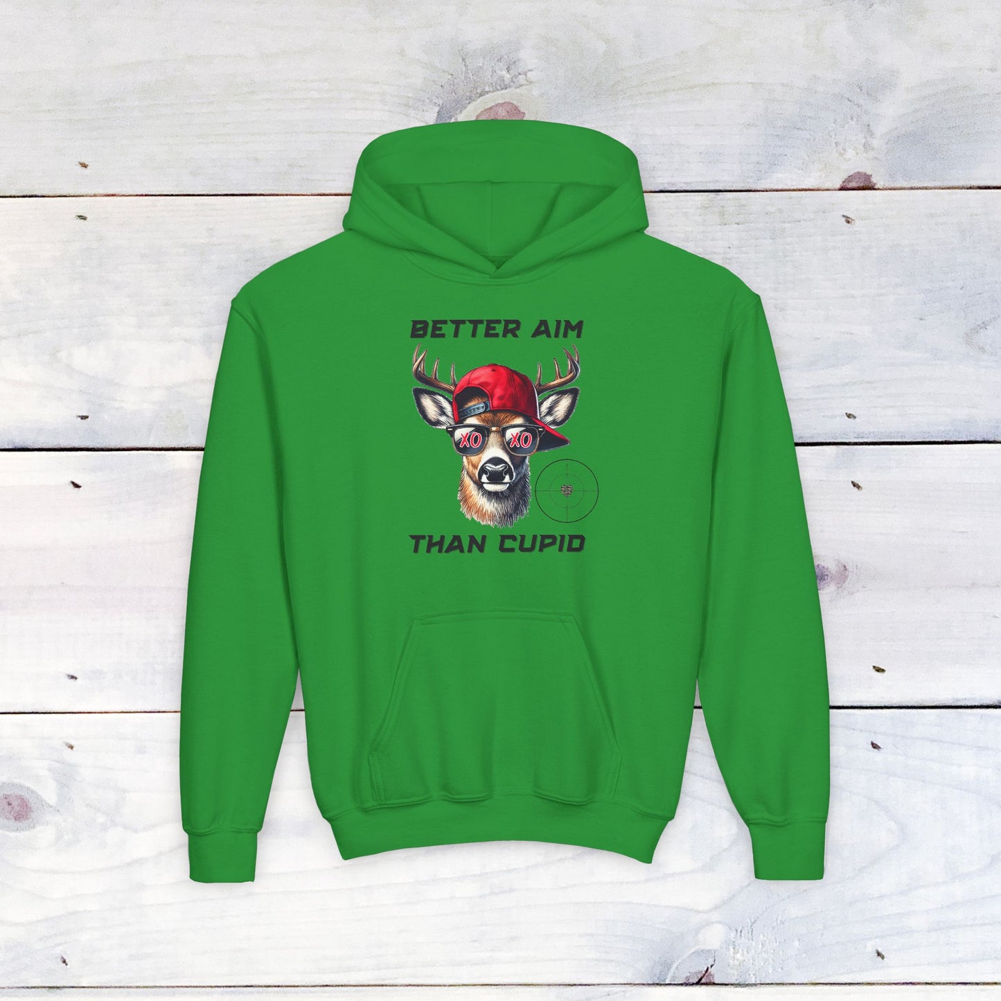 Better Aim than Cupid Youth Sweatshirt - No Background