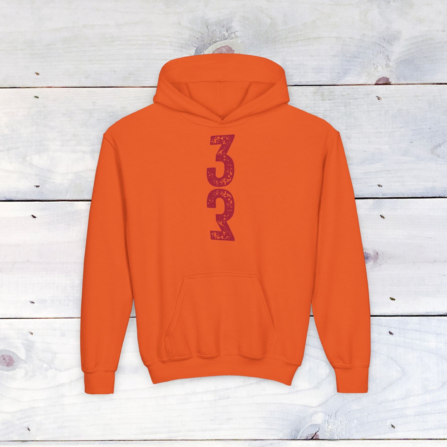 Red 3up3down Youth Heavy Blend Hooded Sweatshirt