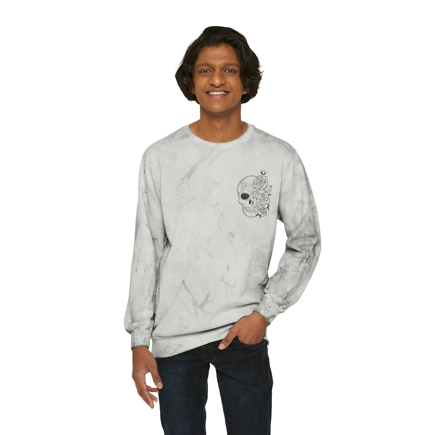 Skull Front, Vastly Overrated Back - Color Blast Comfort Colors Pullover - Multi Color Options