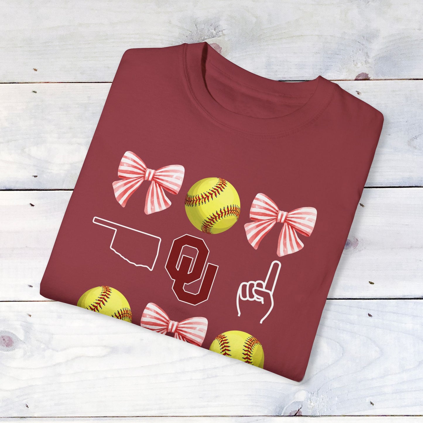 Oklahoma Softball Grid Comfort Colors T