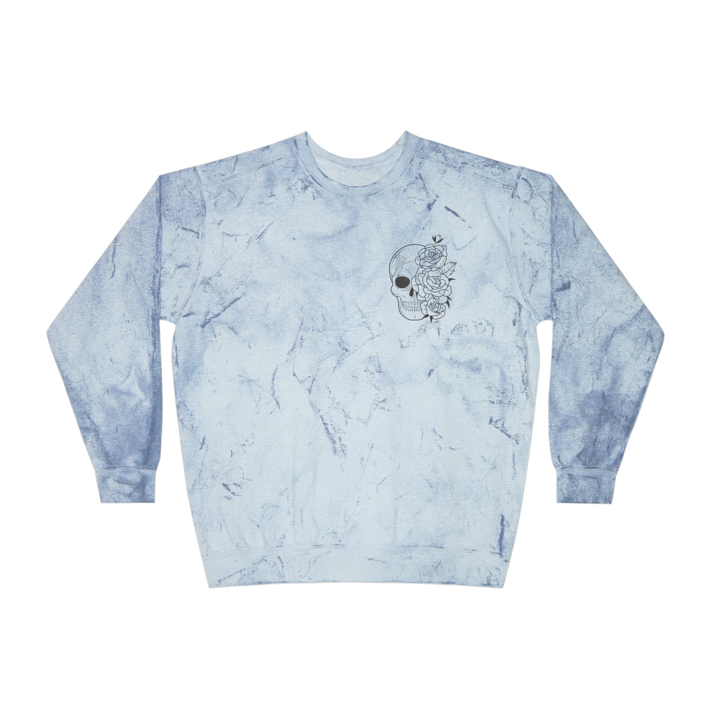 Skull Front, Vastly Overrated Back - Color Blast Comfort Colors Pullover - Multi Color Options