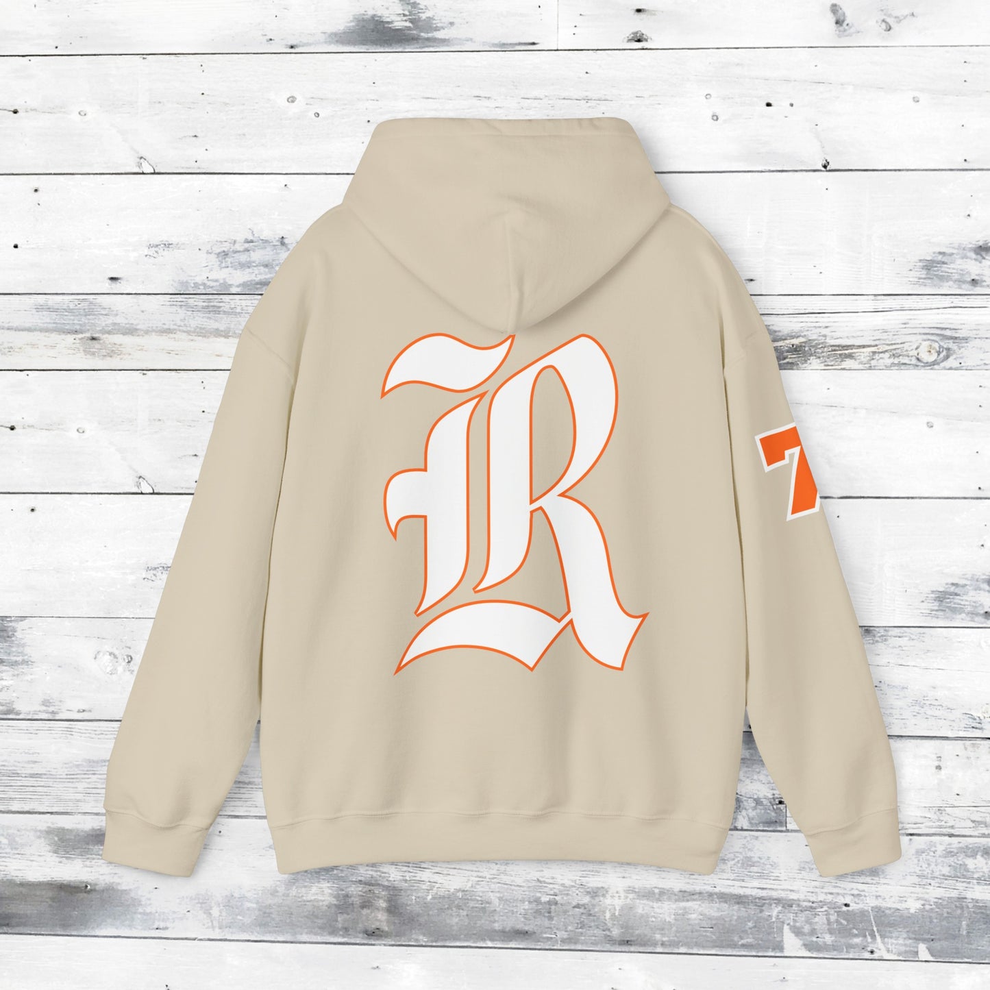 Custom Number Sleeve Jackets Stinger Hoodie Front - Old School R back