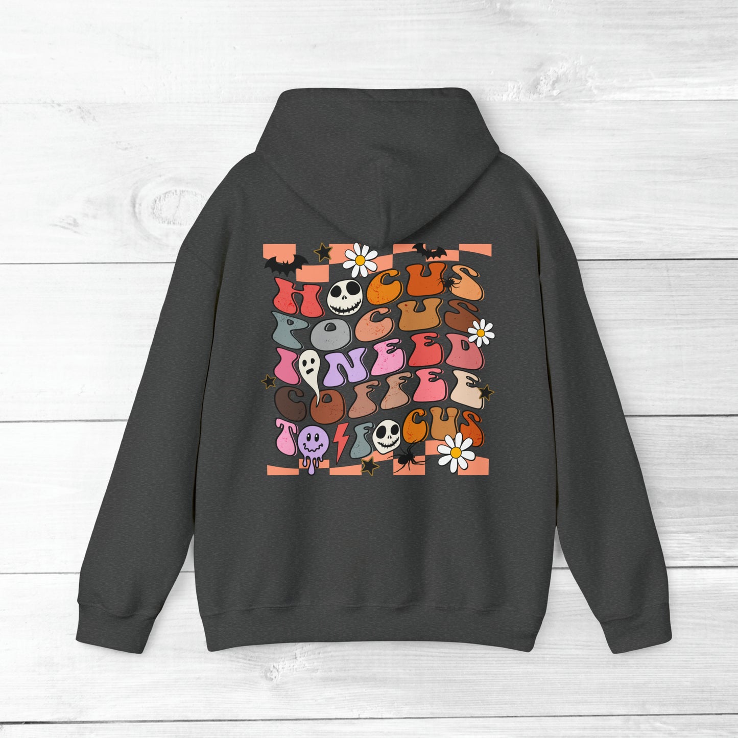 Halloween Coffee Hoodie - Hocus Pocus I need Coffee to Focus Back