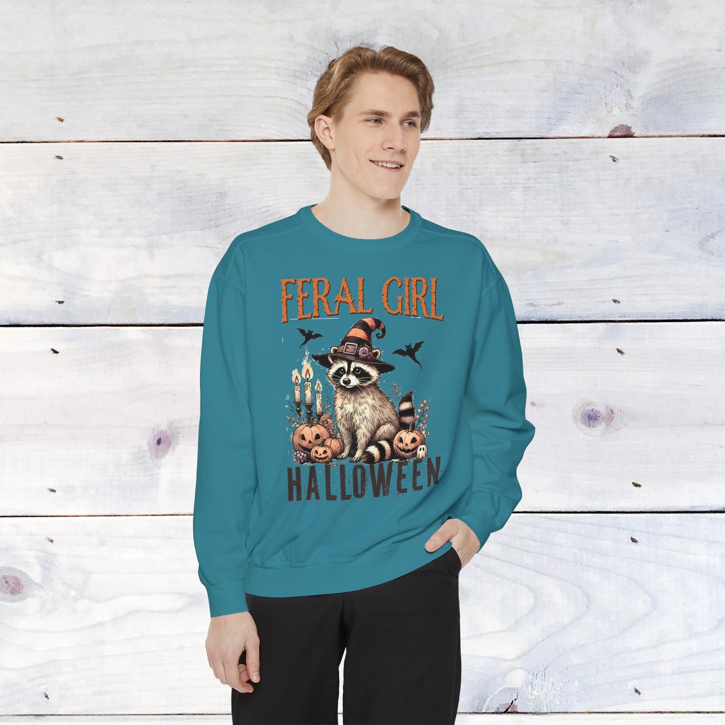 Feral Girl Halloween Comfort Colors Sweater