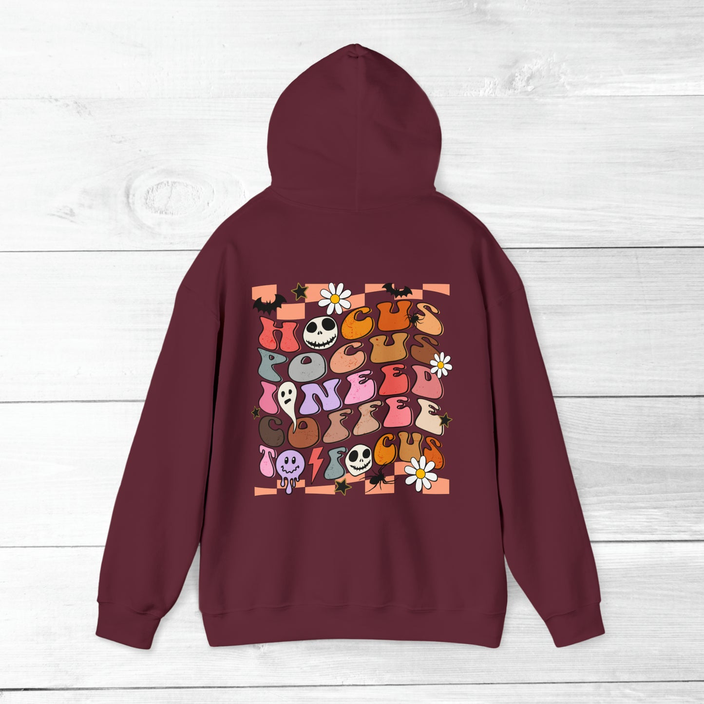 Halloween Coffee Hoodie - Hocus Pocus I need Coffee to Focus Back